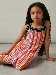 Reiss | 9-13 yrs Cotton Striped Knit Dress in Multi