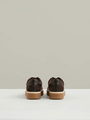 Reiss | Suede Low-Top Trainers in Chocolate