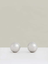 Reiss | Polished Ball Huggie Earrings in Silver Tone