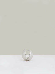 Reiss | Polished Ball Huggie Earrings in Silver Tone