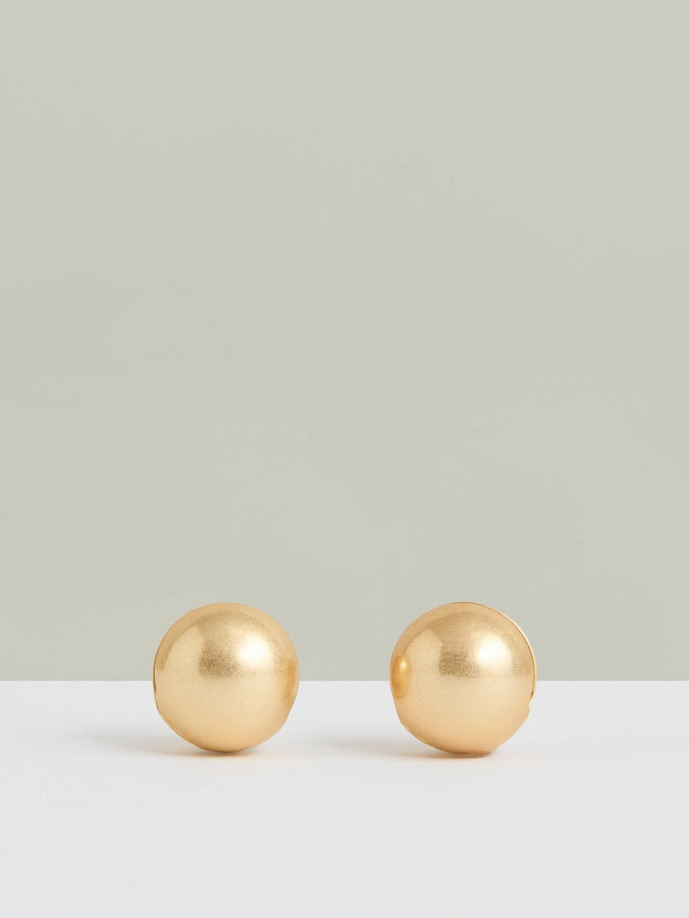Reiss | Polished Ball Huggie Earrings in Gold
