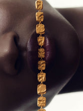 Reiss | Molten Square Necklace in Gold Tone