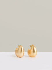 Reiss | Curve Scoop Earrings in Gold Tone