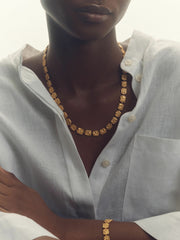 Reiss | Molten Square Bracelet in Gold Tone