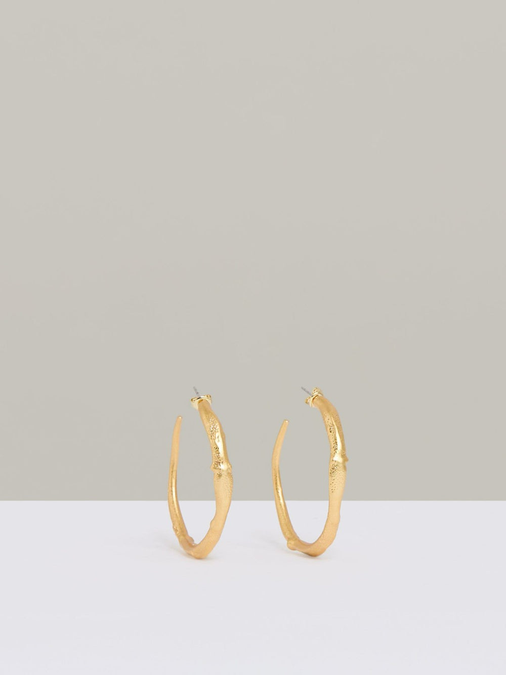 Reiss | Molten Hoop Earrings in Gold Tone