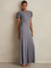Reiss | Modal Blend Ruched Jersey Dress in Grey