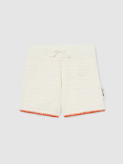 Reiss | 13-14 yrs McLaren F1 Team Crochet Shorts in Off White/Orange