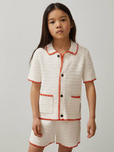 Reiss | 3-9 yrs McLaren F1 Team Crochet Shirt in Off White/Orange