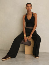 Reiss | Petite Wide-Leg Elasticated-Waist Trousers in Black