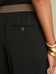 Reiss | Petite Wide-Leg Elasticated-Waist Trousers in Black