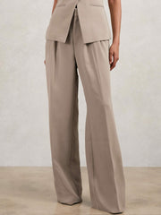 Reiss | Good American Tailored Trousers in Beige
