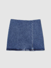 Reiss | Denim Mini Skirt in Indigo Blue