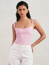Reiss | Good American Scuba Sweetheart Bodysuit in Light Pink