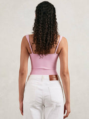 Reiss | Good American Scuba Sweetheart Bodysuit in Light Pink