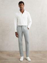 Reiss | Paige Slim-Fit Stretch Trousers in Moon Shadow Blue