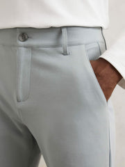 Reiss | Paige Slim-Fit Stretch Trousers in Moon Shadow Blue