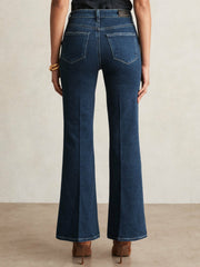 Reiss | Paige High Rise Flared Jeans in Marciella Blue