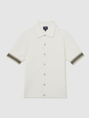 Reiss | | Ché Textured Cuff-Trim Shirt in White
