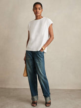 Reiss | Brushed-Cotton Crew-Neck T-Shirt in White