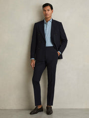 Reiss | Washed Cotton Chambray Shirt in Blue