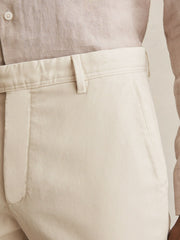 Reiss | Cotton-Piqué Slim-Fit Chinos in Off White