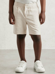 Reiss | 3-9 yrs Relaxed Drawstring Shorts in Off White