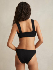 Reiss | Ribbed Bikini Bottoms in Black