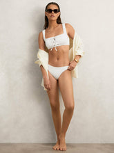 Reiss | Ribbed Bikini Bottoms in White