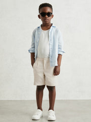 Reiss | 13-14 yrs Relaxed Drawstring Shorts in Off White