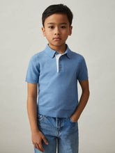 Reiss | 9-13 yrs Contrast Placket Polo Shirt With Cotton in Blue