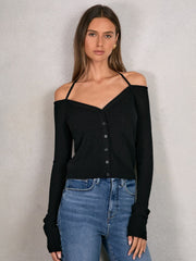 Reiss | 100% Cotton Jumper in Black