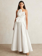 Reiss | Acler Ivory Plissé Fan Strapless Maxi Dress in Ivory