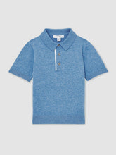 Reiss | 13-14 yrs Contrast Placket Polo Shirt With Cotton in Blue