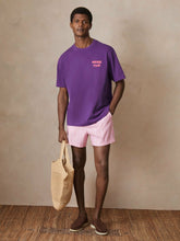 Reiss | | Ché Cotton Palm-Print T-Shirt in Purple