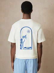 Reiss | | Ché Cotton Palm-Print T-Shirt in White