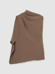 Reiss | One-Shoulder Draped Top in Mink