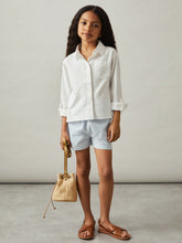 Reiss | 4-9 yrs Linen Roll-Cuff Shirt in Ivory