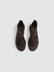 Reiss | Leather Gladiator Sandals in Chocolate