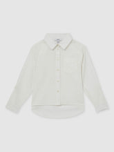 Reiss | 13-14 yrs Linen Roll-Cuff Shirt in Ivory