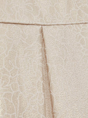 Reiss | 13-14 yrs Brocade Cap-Sleeve Pleated Dress in Ivory