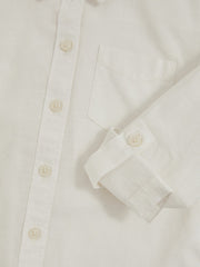 Reiss | 9-13 yrs Linen Roll-Cuff Shirt in Ivory