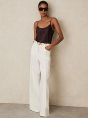 Reiss | Silk Cami Top in Burgundy
