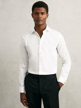 Reiss | Regular Fit Slim-Fit Cotton-Sateen Shirt in White