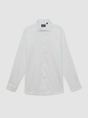 Reiss | Regular Fit Slim-Fit Cotton-Sateen Shirt in White