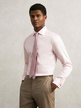 Reiss | Regular Fit Slim-Fit Cotton-Sateen Shirt in Pink