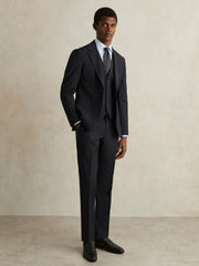 Reiss | Wool-Blend Slim-Fit Waistcoat in Navy