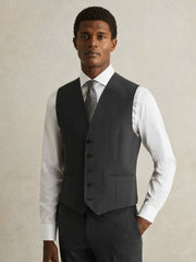 Reiss | Wool-Blend Slim-Fit Waistcoat in Grey
