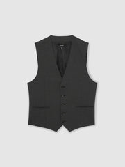 Reiss | Wool-Blend Slim-Fit Waistcoat in Grey