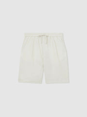Reiss | Linen Drawstring Shorts in Stone