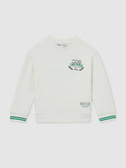 Reiss | 9-13 yrs SmileyWorld Logo Sweatshirt Unisex Fit in White